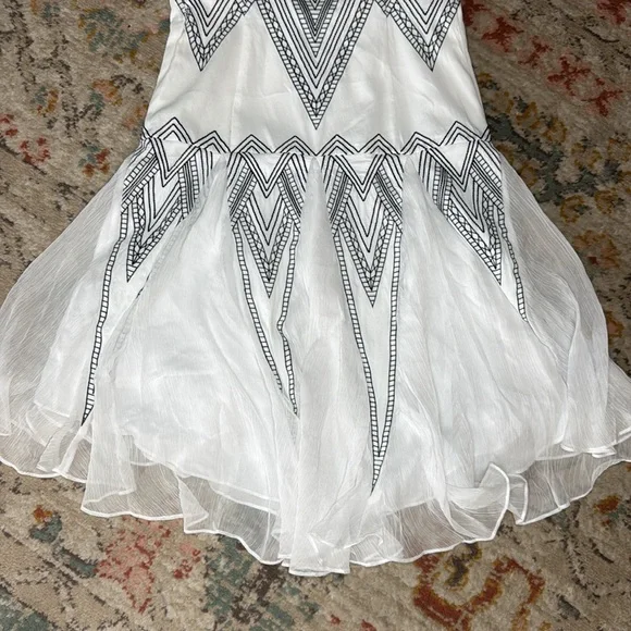 Free People Radiating Angles Strapless Dress - White and Black - Picture 12 of 14